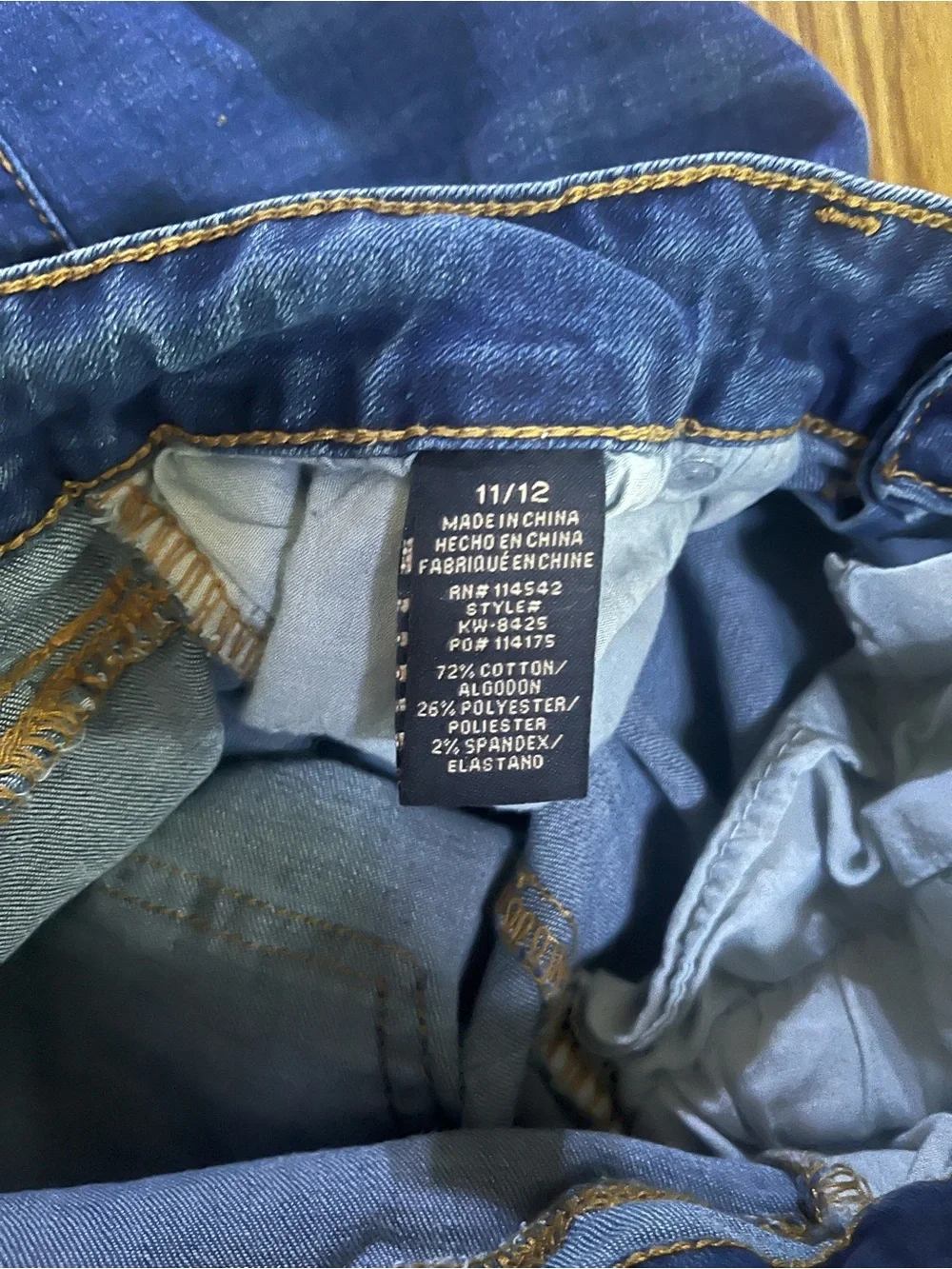 Dollhouse Dark Indigo High-Waist Button Fly Denim Shorts Size 11/12